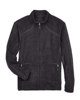 North End 88172 Men's Voyage Fleece Jacket #color_HEATHER CHARCOAL