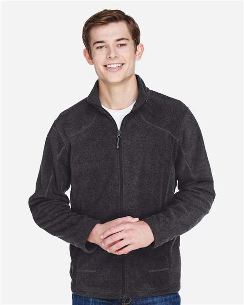 North End 88172 Men's Voyage Fleece Jacket #color_HEATHER CHARCOAL