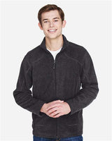 North End 88172 Men's Voyage Fleece Jacket #color_HEATHER CHARCOAL