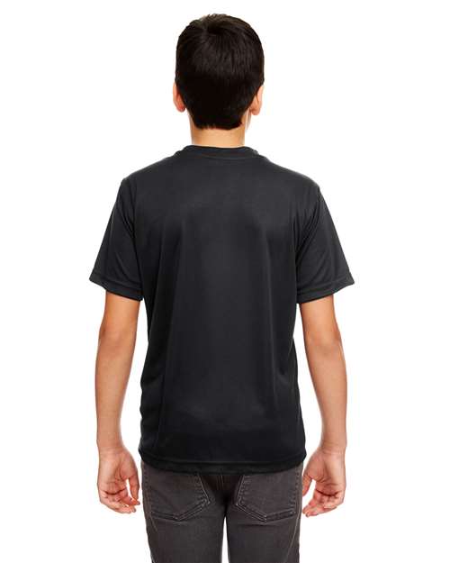 UltraClub 8620Y Youth Cool & Dry Basic Performance T-Shirt #color_BLACK