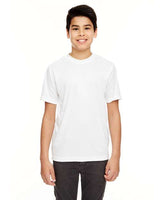 UltraClub 8620Y Youth Cool & Dry Basic Performance T-Shirt #color_WHITE