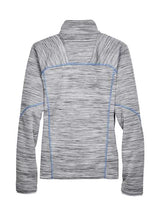 North End 78697 Ladies' Flux Mlange Bonded Fleece Jacket #color_PLATNM/ OLY BLU