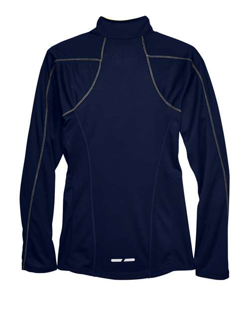 North End 78187 Ladies' Radar Quarter-Zip Performance Long-Sleeve Top #color_CLASSIC NAVY
