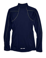 North End 78187 Ladies' Radar Quarter-Zip Performance Long-Sleeve Top #color_CLASSIC NAVY