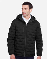 North End NE708 Men's Loft Puffer Jacket #color_BLACK/ CARBON