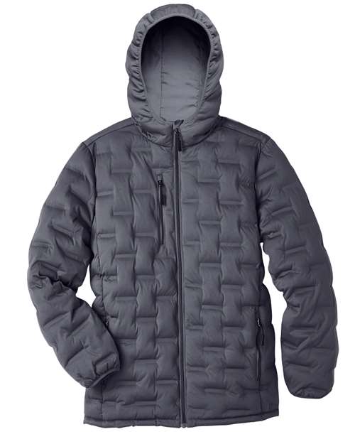 North End NE708 Men's Loft Puffer Jacket #color_CARBON/ BLACK