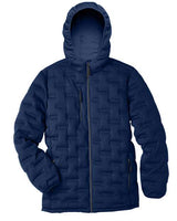 North End NE708 Men's Loft Puffer Jacket #color_CLASSC NVY/ CRBN