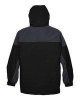 North End 88006 Adult 3-in-1 Two-Tone Parka #color_BLACK
