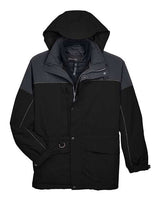 North End 88006 Adult 3-in-1 Two-Tone Parka #color_BLACK