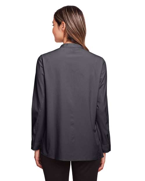 North End NE500W Ladies' Borough Stretch Performance Shirt #color_CARBON