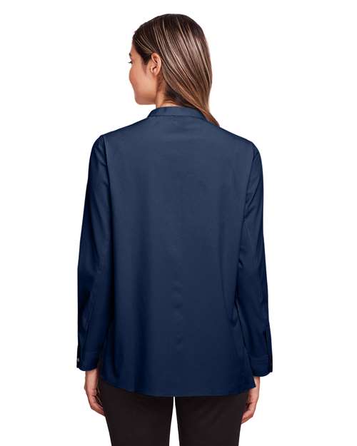North End NE500W Ladies' Borough Stretch Performance Shirt #color_CLASSIC NAVY