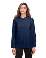 North End NE500W Ladies' Borough Stretch Performance Shirt #color_CLASSIC NAVY