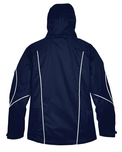 North End 78196 Ladies' Angle 3-in-1 Jacket with Bonded Fleece Liner #color_NIGHT