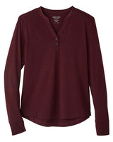 North End NE400W Ladies' Jaq Snap-Up Stretch Performance Pullover #color_BURGUNDY
