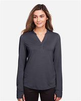 North End NE400W Ladies' Jaq Snap-Up Stretch Performance Pullover #color_CARBON