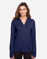 North End NE400W Ladies' Jaq Snap-Up Stretch Performance Pullover #color_CLASSIC NAVY