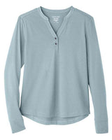 North End NE400W Ladies' Jaq Snap-Up Stretch Performance Pullover #color_OPAL BLUE