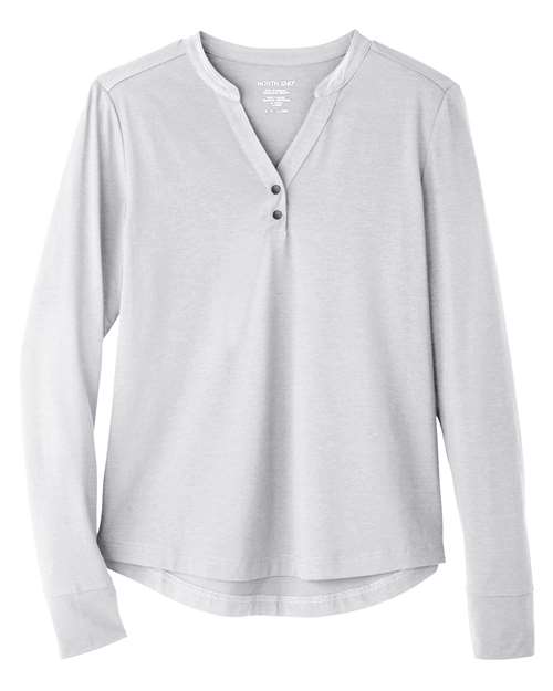 North End NE400W Ladies' Jaq Snap-Up Stretch Performance Pullover #color_PLATINUM