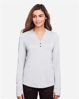 North End NE400W Ladies' Jaq Snap-Up Stretch Performance Pullover #color_PLATINUM
