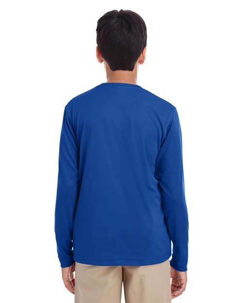 UltraClub 8622Y Youth Cool & Dry Performance Long-Sleeve Top #color_ROYAL