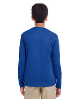 UltraClub 8622Y Youth Cool & Dry Performance Long-Sleeve Top #color_ROYAL