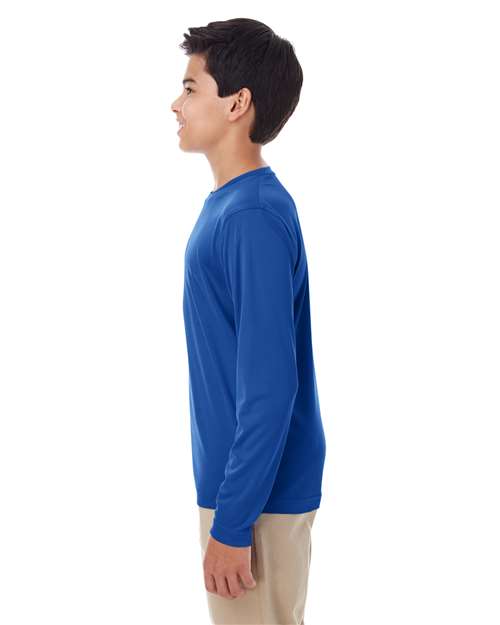 UltraClub 8622Y Youth Cool & Dry Performance Long-Sleeve Top #color_ROYAL