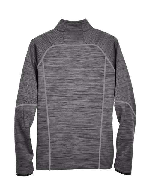 North End 88697 Men's Flux Mlange Bonded Fleece Jacket #color_CARBON/ BLACK