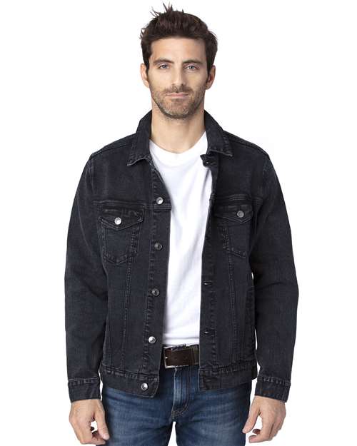 Threadfast Apparel 370J Unisex Denim Jacket #color_BLACK DENIM