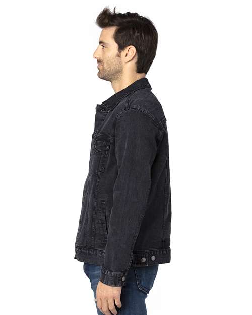 Threadfast Apparel 370J Unisex Denim Jacket #color_BLACK DENIM