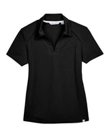 North End 78632 Ladies' Recycled Polyester Performance Piqu Polo #color_BLACK