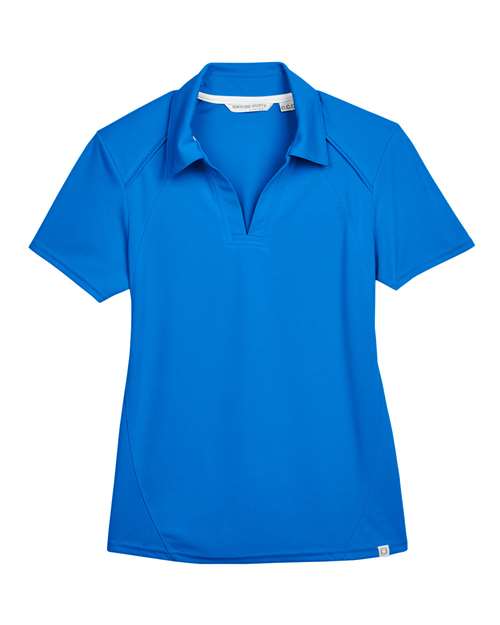 North End 78632 Ladies' Recycled Polyester Performance Piqu Polo #color_LT NAUTICAL BLU