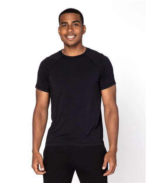 Threadfast Apparel 382R Unisex Impact Raglan T-Shirt #color_BLACK