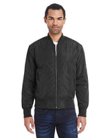 Threadfast Apparel 395J Unisex Bomber Jacket #color_BLACK
