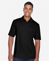 North End 88632 Men's Recycled Polyester Performance Piqu Polo #color_BLACK