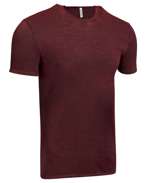 Threadfast Apparel 115A Unisex Cross Dye Short-Sleeve T-Shirt #color_BLACK CHERRY