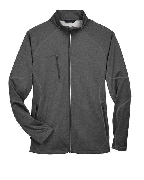 North End 88174 Men's Gravity Performance Fleece Jacket #color_CARBON HEATHER