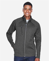 North End 88174 Men's Gravity Performance Fleece Jacket #color_CARBON HEATHER