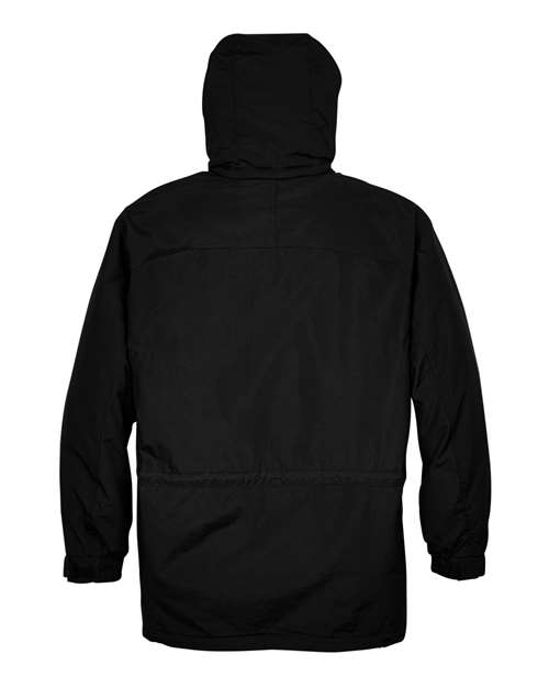 North End 88007 Adult 3-in-1 Parka with Dobby Trim #color_BLACK
