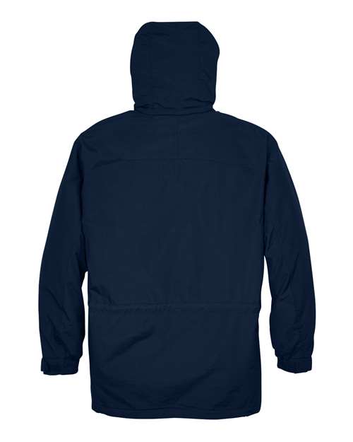 North End 88007 Adult 3-in-1 Parka with Dobby Trim #color_MIDNIGHT NAVY