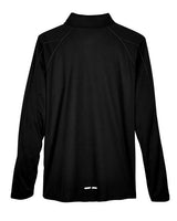 North End 88187 Men's Radar Quarter-Zip Performance Long-Sleeve Top #color_BLACK