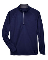 North End 88187 Men's Radar Quarter-Zip Performance Long-Sleeve Top #color_CLASSIC NAVY
