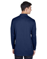 UltraClub 8405LS Adult Cool & Dry Sport Long-Sleeve Polo #color_NAVY