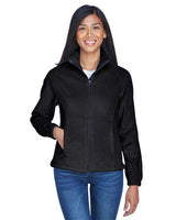 UltraClub 8481 Ladies' Iceberg Fleece Full-Zip Jacket #color_BLACK