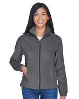 UltraClub 8481 Ladies' Iceberg Fleece Full-Zip Jacket #color_CHARCOAL