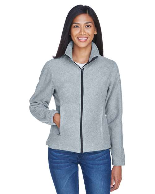UltraClub 8481 Ladies' Iceberg Fleece Full-Zip Jacket #color_GREY HEATHER