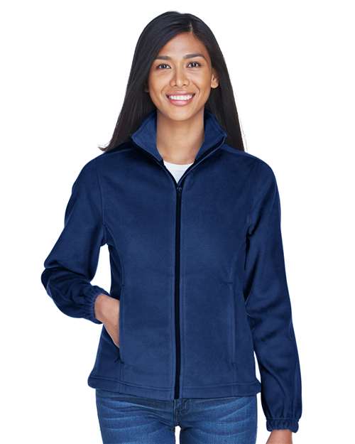 UltraClub 8481 Ladies' Iceberg Fleece Full-Zip Jacket #color_NAVY