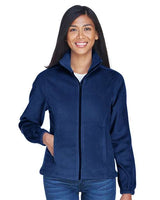UltraClub 8481 Ladies' Iceberg Fleece Full-Zip Jacket #color_NAVY