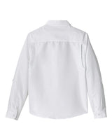 Harriton M580LW Ladies' Key West Long-Sleeve Performance Staff Shirt #color_WHITE