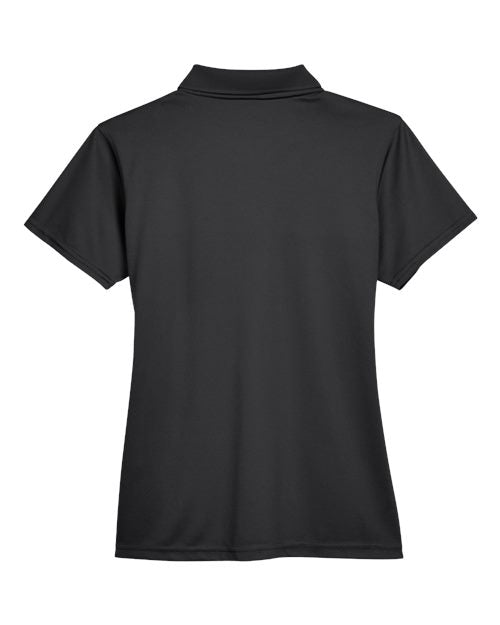 Harriton M315W Ladies' 4 oz. Polytech Polo #color_BLACK