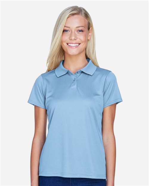 Harriton M315W Ladies' 4 oz. Polytech Polo #color_LIGHT BLUE